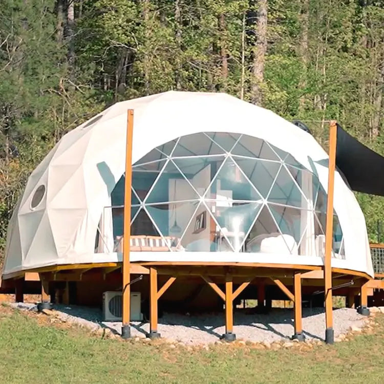 Prefab House Geo Dome Tent Luxury Domo Geodesico Glamping Pod Igloo With Bathroom