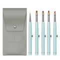 Wholesale Custom Blue Retractable Nail Brushes Set Nail Polish Tool Nylon Acrylic Nail Brushes for Design