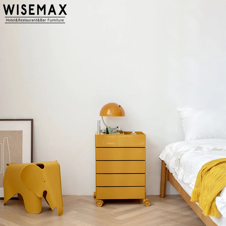 WISEMAX FURNITURE  Modern Design Multi-Layer Storage Cabinet Rotation Office Filing and Bedside Table with Simple Storage Drawer