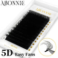 Abonnie 5D Wild Camellia Soft Easy Fan Eyelash Extensions Wild Fluffy Messy 4D Multi-Layer Fans Volume Lash Extensions Tray