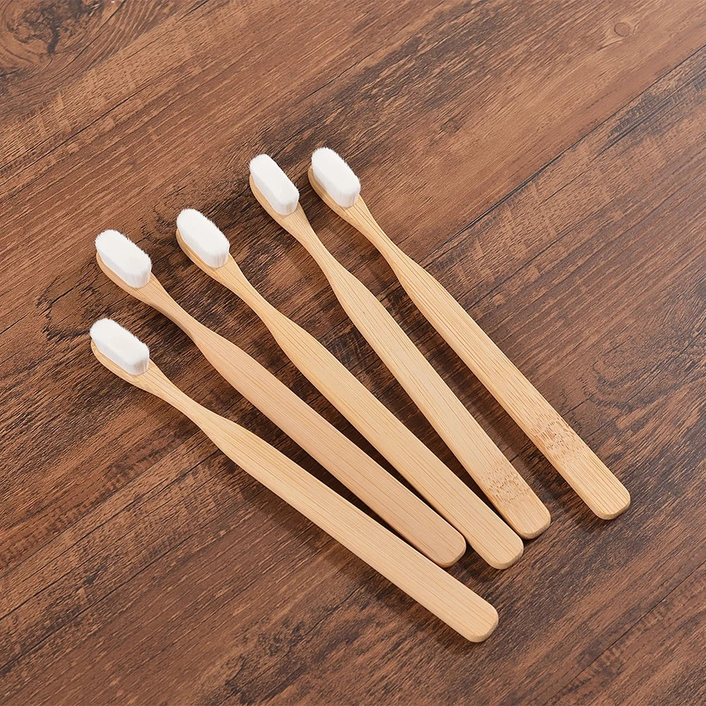 Ultra Fine Soft Toothbrush Million Bristle Adults Bamboo Toothbrush Vegan Teeth Deep Cleaning Dental Oral Care Tooth Brush