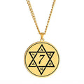 Adonai the Great Symbol of Solomon Amulet Double Triangle Kabalah God of Light Jehovah Talisman Stainless Steel Pendant Necklace