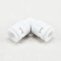 PPV 90 Degree White Plastic Push Water Connection Elbow Connectors 1/4 Inch 3/8 Inch Tube Fitting for Low Pressure Water Filters