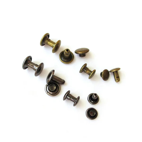 Double Cap Rivet 5mm X 5mm X 2.1mm Matte Black Colour