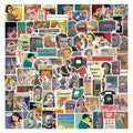 100PCS Europe and America classic retro nostalgic vintage movie stickers