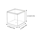 Clear Plastic Square Cube 65mm Cover Lid Square Box 2.56 Inches Small Acrylic Plastic Storage Box with Lids Candy Box
