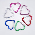 Mini Heart-Shaped Aluminum Carabiner Buckle Spring Snap Keychain Clip Durable Metal Design