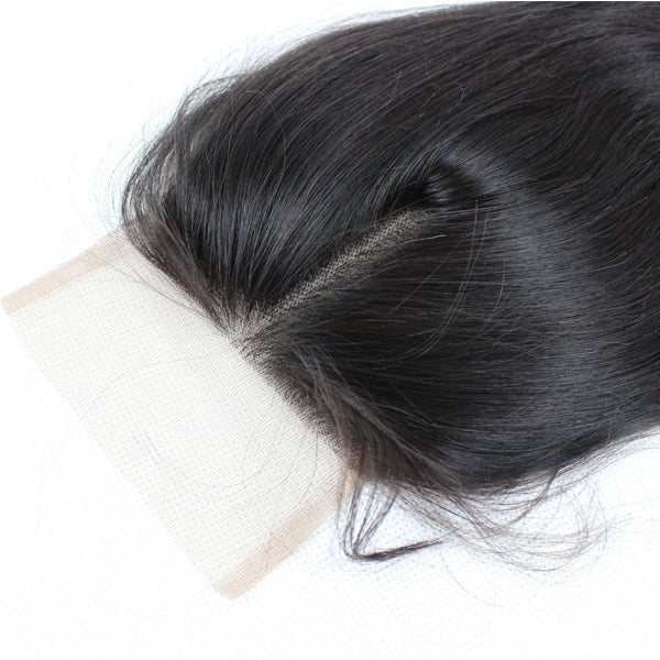 4x4 5x5 Transparent Lace Closure 10"-20" Indian Remy Hair 9A Grade Straight Machine Double Weft Natural Black Wholesale