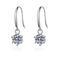 Wholesale 925 Silver Women's Round Brilliant Cut Moissanite Hoop Stud Earrings Solid Gold with Diamond Effect Factory Price