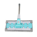 Aluminum Pole Stainless Steel Head-Lazy Clip Cloth Type Hands-Free Flat Mop Household Floor Cleaning Tool