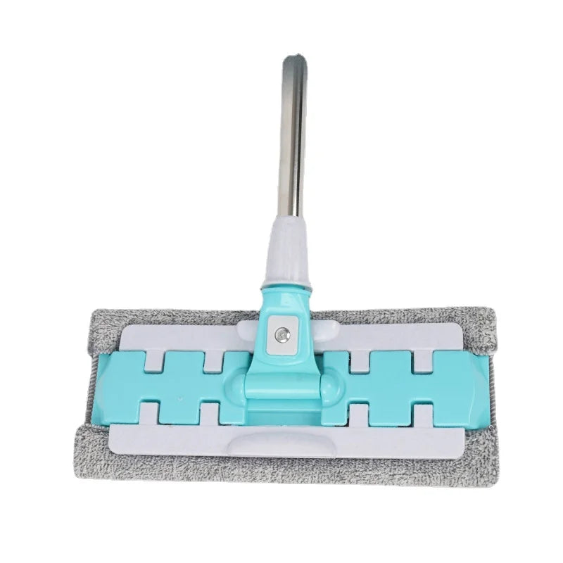 Aluminum Pole Stainless Steel Head-Lazy Clip Cloth Type Hands-Free Flat Mop Household Floor Cleaning Tool