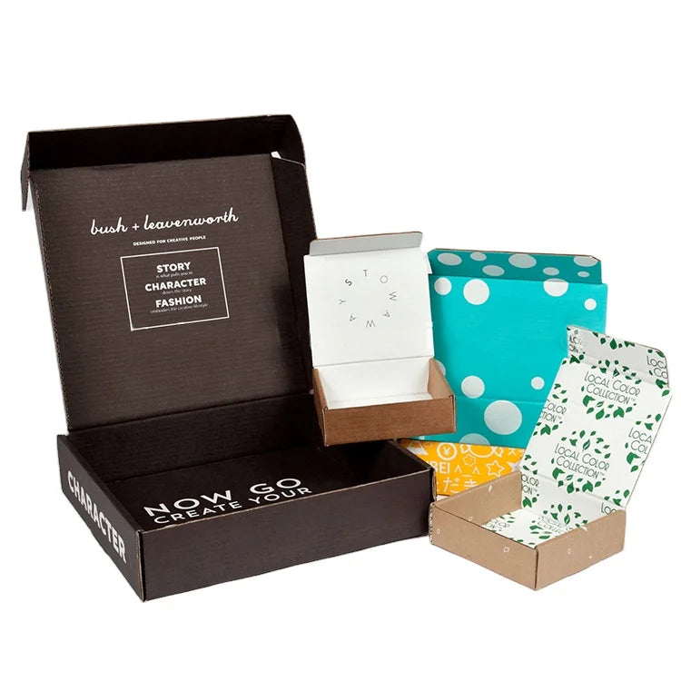 Custom Logo Ecommerce Box Carton Gift Mailer Paper Clothing Packaging Corrugated Cardboard Shipping Boxes