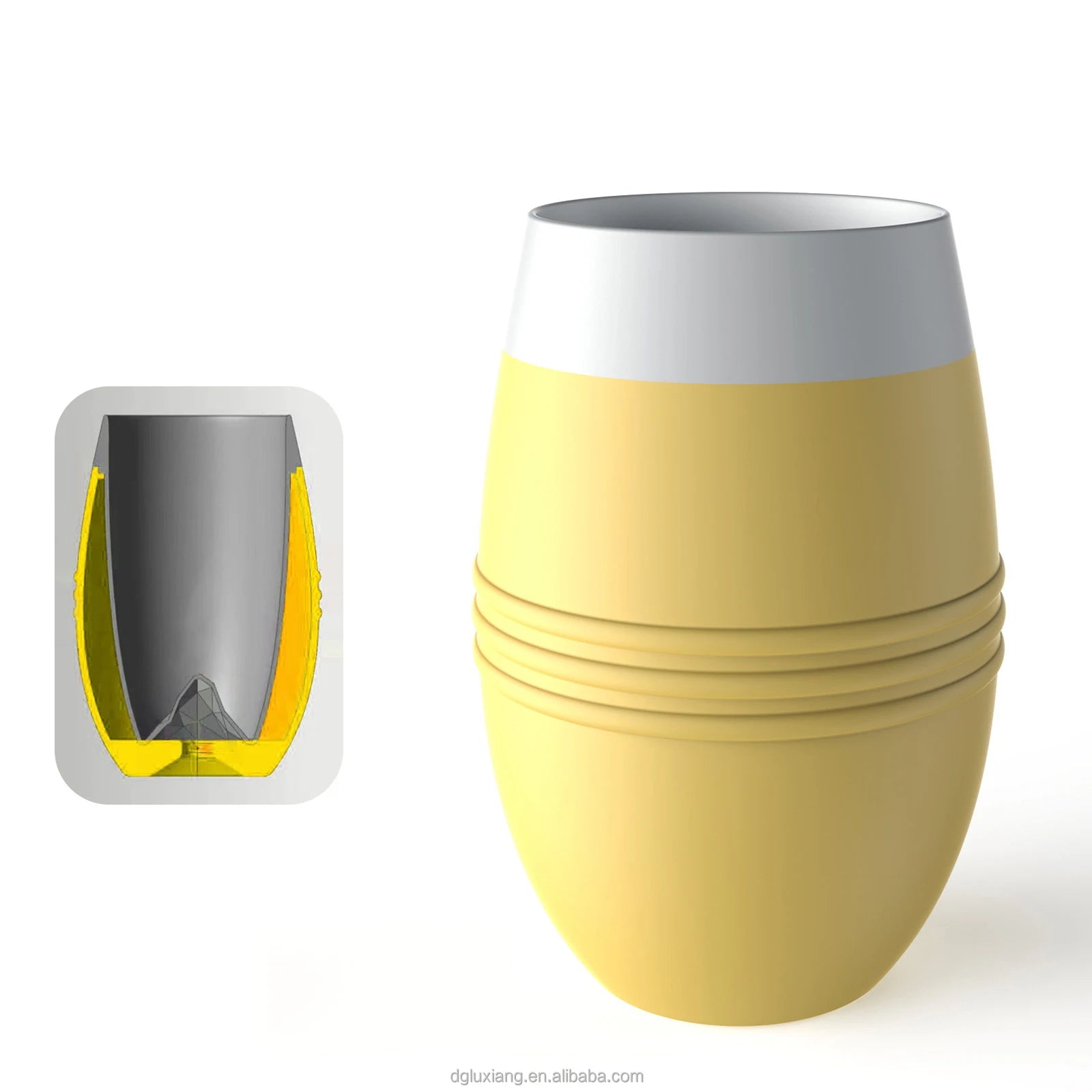 DIY Ice Cup Maker  -portable Double Layers  200ml Color Silicone Cooling Beer /Cola/ Spirits/drinks  Cup
