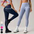 Janya Custom Logo Women Sports Wear Workout Leggings No Front Seam Gym Fitness Pants Scrunch Butt High Waist Yoga Leggings