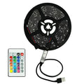Factory Direct 5m LED TV Backlights 5V USB 30leds/m 5050 24keys Remote IP20 Flexible RGB LED Strip Lights for Home Decoration