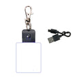 Custom Design Keychain Blank Acrylic Led Keyring Rectangle Round Shape Blank 7 Color Keychain Lights