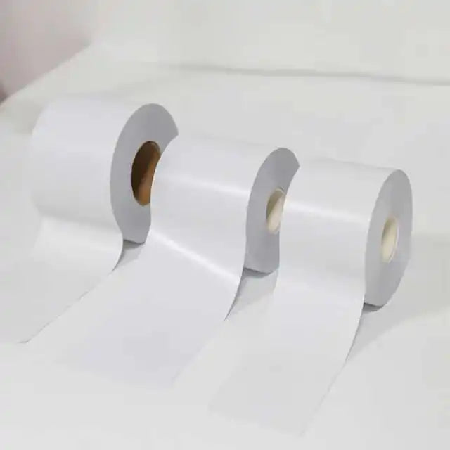 Linerless Barcode Thermal Adhesive Paper Labels Waterproof Glossy Coated for Grocery Supermarket Shipping Food Grade Hospital