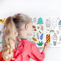 Kids Coloring Paper Rolls DIY Filling Picture Graffiti Scroll Different Topics Wall Scrolls No Mess Painting Drawing Paper Roll