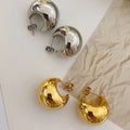 Fashion Jewelry Hypoallergenic Gold Plated Big Earrings Chunky Stainless Steel Drop Earrings for Women Girls