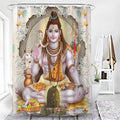 India Elephant Mandala Shower Curtain Religion Lord Buddha Ganesha Art Waterproof Bathroom Decor Lord Shiva Bath Polyester
