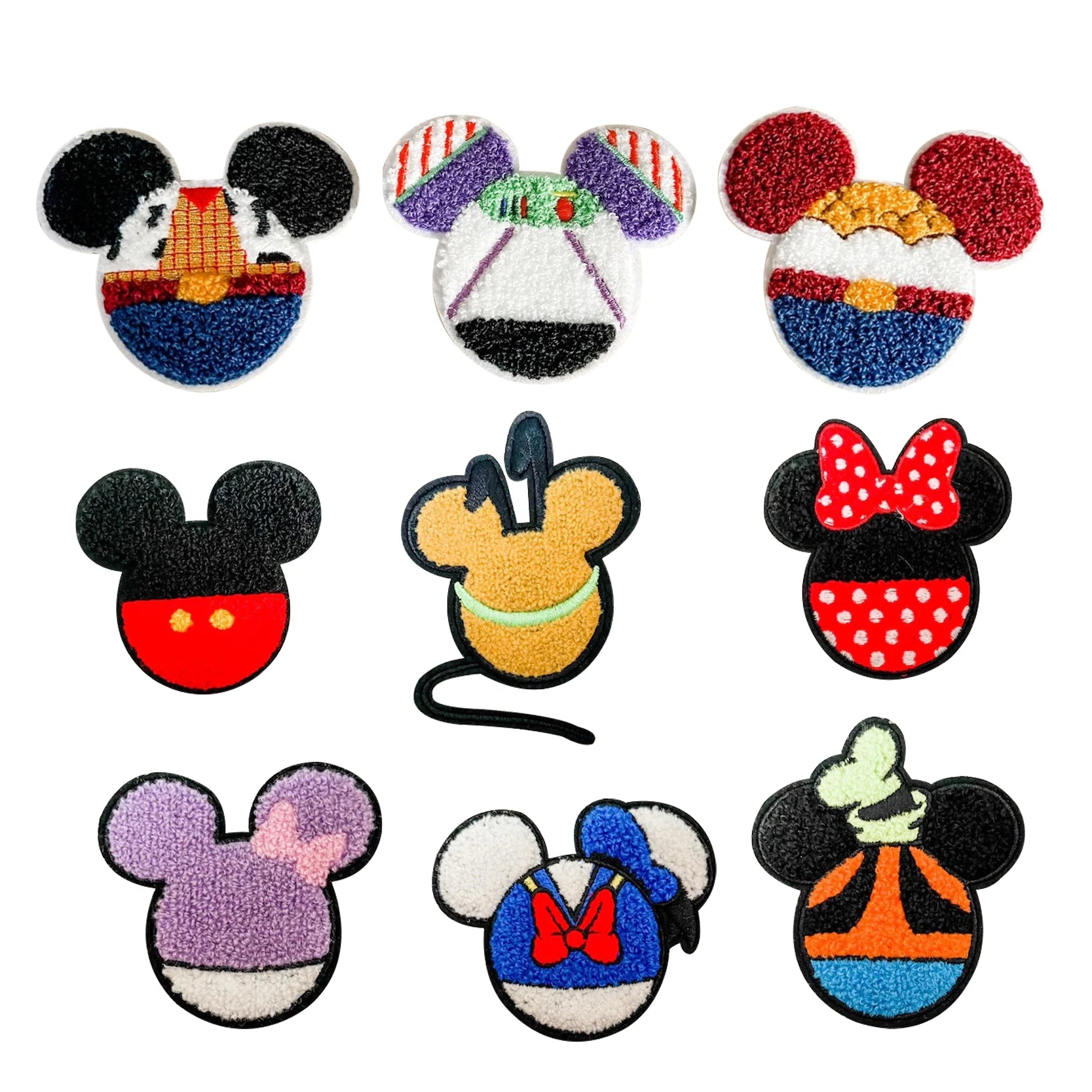 Personalise Anime One Piece Luffy Eyes Logo Rectangle Iron on Patch for Clothes Embroidered Patches in Heart & Flower Shapes