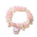 Crystal Handmade Beaded Bracelet Yugui Dog Unicorn Cartoon Charm Friendship Bracelets for Girls Couple