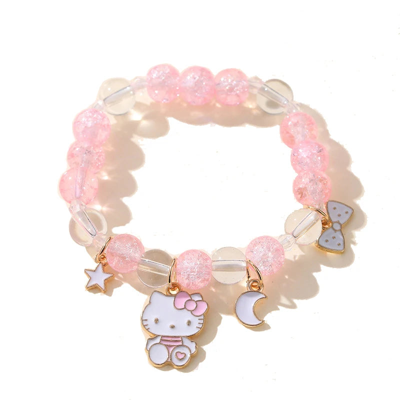 Crystal Handmade Beaded Bracelet Yugui Dog Unicorn Cartoon Charm Friendship Bracelets for Girls Couple