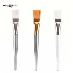 Beauty Planet Professional Custom Logo Soft Nylon Mask Brush White Clear Handle Applicator for Facial Clay Single Makeup Brush