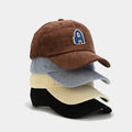 Custom Driver Corduroy Dad Cap Brown La Casquette Baseball Hat with Letter 'a' Logo Patch Wholesale Common Fabric Feature
