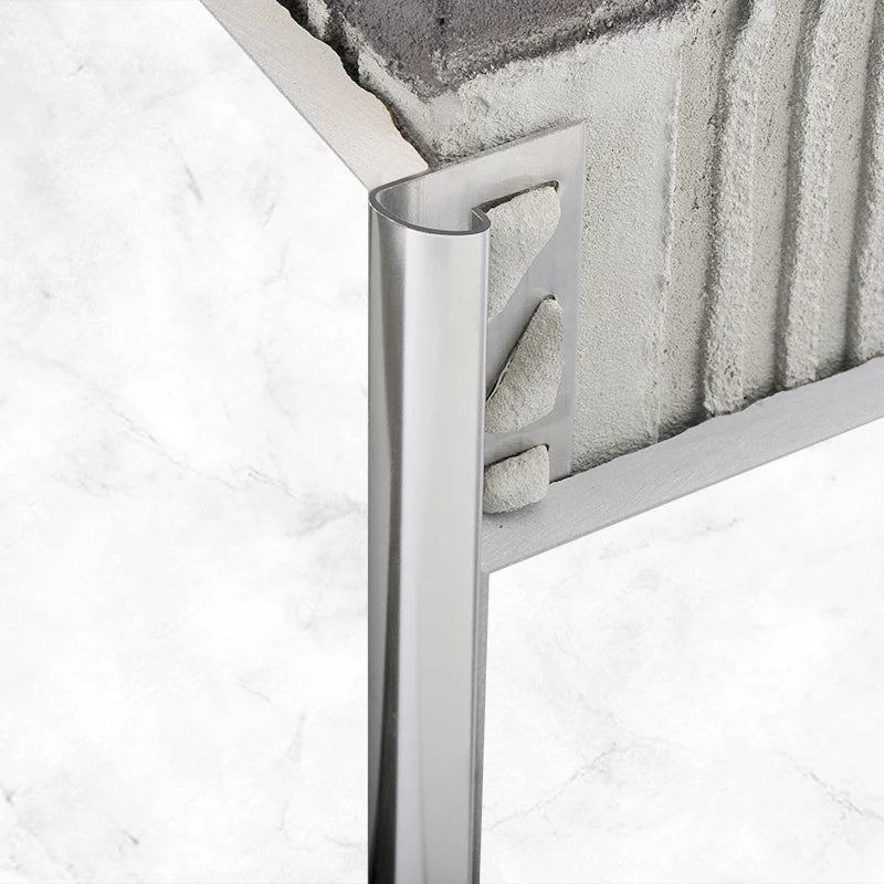 SMAProfiles Modern Design R Shape Wall Corner Strip Stainless Steel 304 Tile Edging Profile