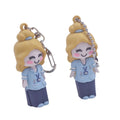 Wholesale Customized Stock Nurse Shaped Breaker Soft Rubber Cutter Nursing Blister Safe PVC Glass Ampoule Opener With Keychain