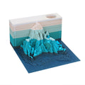 New Products 3D Memo Pad Birthday Gift Paper Art Alps Sculpture Commemorative Craft Paper Cut Sheets Alps Shape 3D Notepad