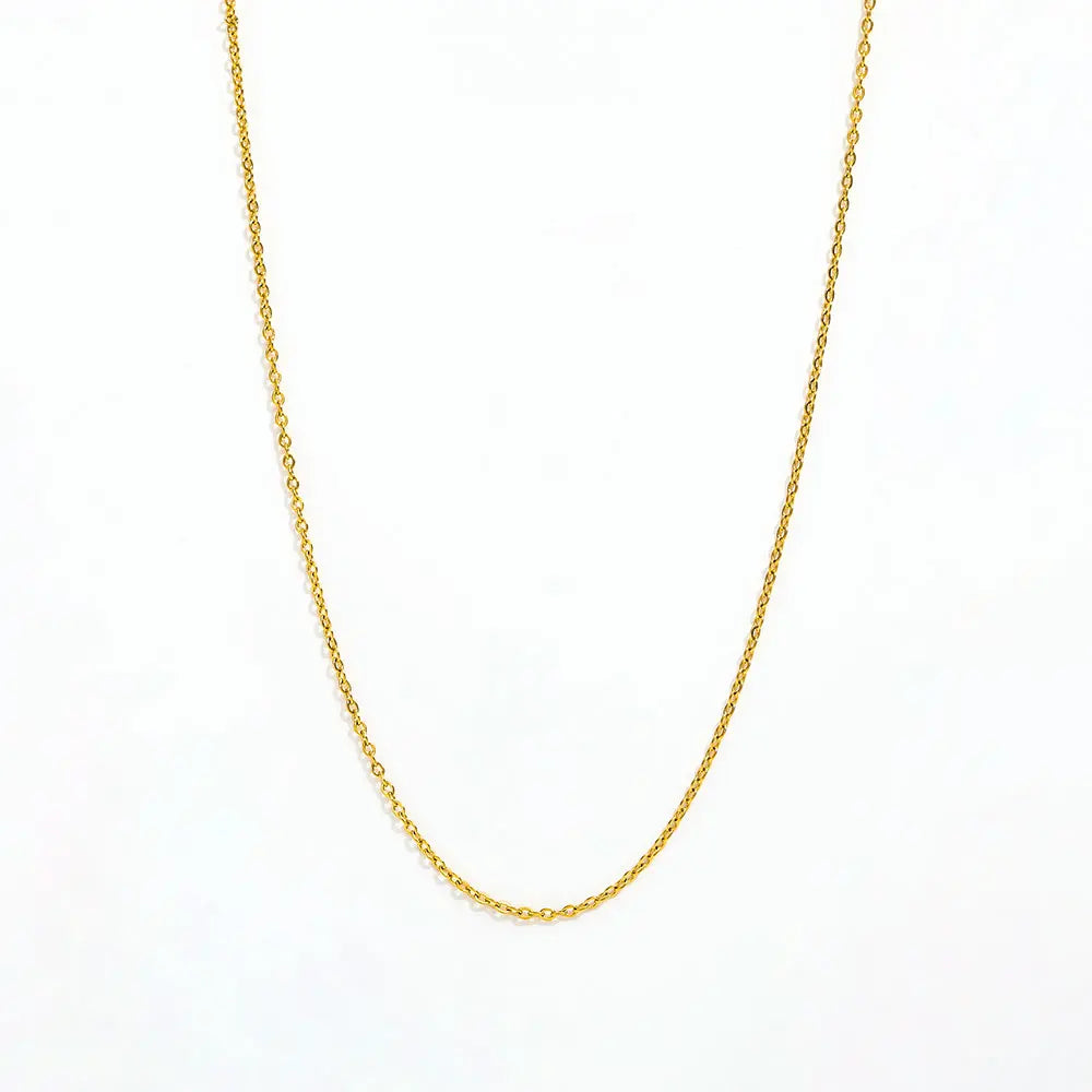 Joolim Jewelry Dainty Gold Plated Stainless Steel Link Chain Necklace Simple Design for Gift MegaBDM