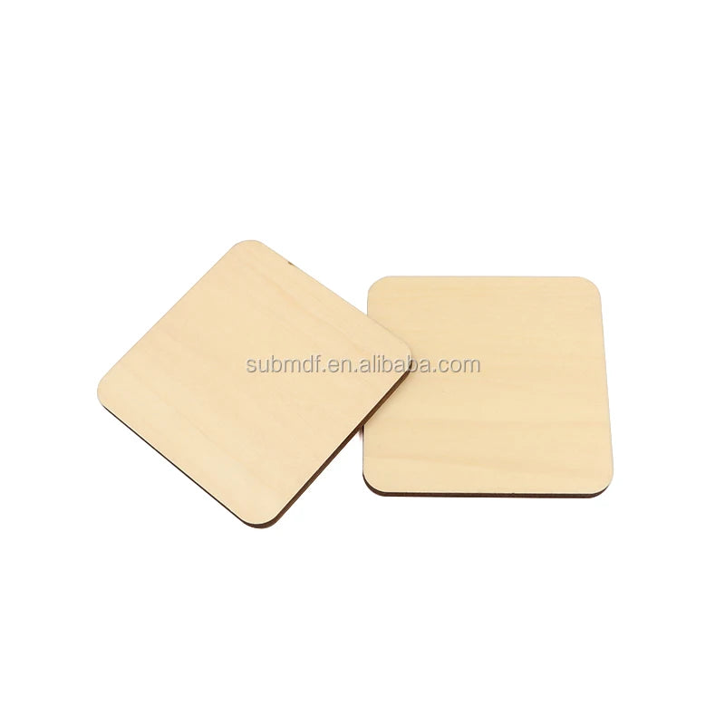 Wholesale Sublimation Square Plywood Coasters 5mm Thick Drinkware Blanks