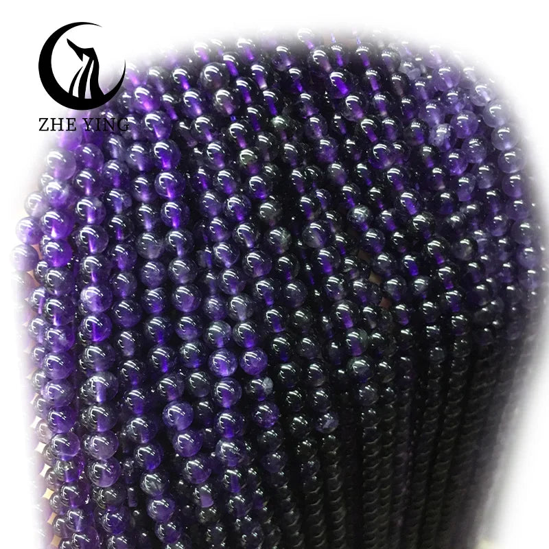 Zhe Ying Amethyst Stone Beads 100% Manufacturer Lavender Amethyst Beads 10mm Loose Natural Stone Beads for Jewelry Making