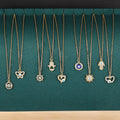 HOVANCI Luxury Fine Jewelry Minimalist Flower Pendant Stainless Steel Bling Rhinestone Crystal Heart Necklace