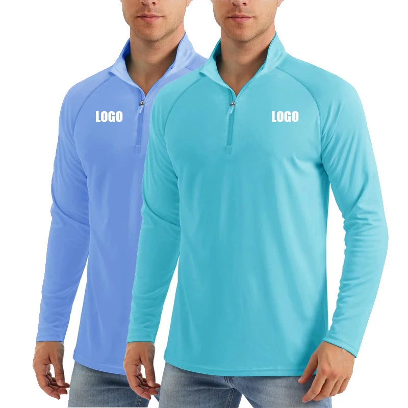Men's Long Sleeve T-shirts UPF 50+ Shirt Sun Protection Quick Drying Custom Polo Shirts Knitted Polo Shirt