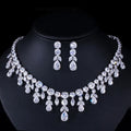 2025 New Luxury AAA Zirconia Jewelry Set Water Drop Blue Crystal Pendant Fashion Jewelry Jewelry Sets for Engagement Wedding