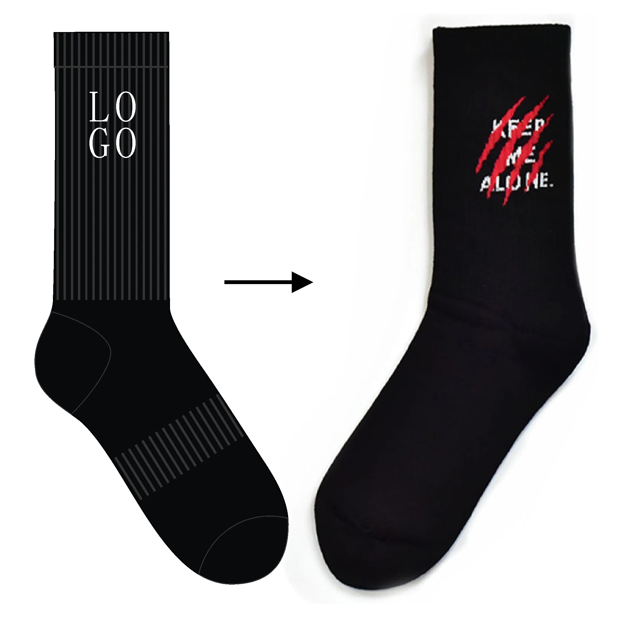 Wholesale Fashion Oem Custom Design Popular Logo Athletic Unisex Crew Socks