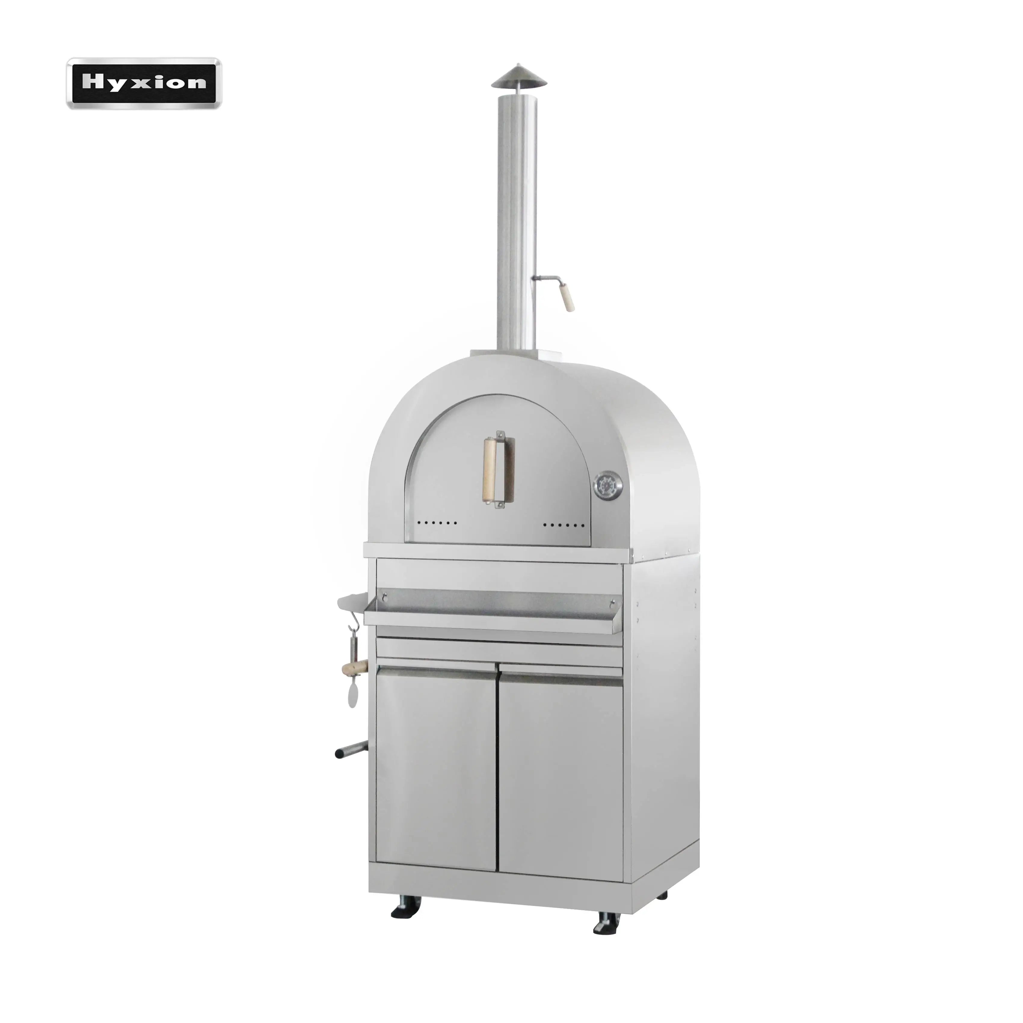 Commercial S304 Premium Pizza Oven with 0.18mÂ³ Cabinet Fire Bricks & Front Flavor Container for Efficient Fast Baking