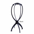 Wholesale Adjustable Colorful Wig Stands Plastic Hat Display Wig Head Holders Mannequin Head Stand Portable Folding Wig Stand
