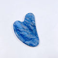 HY Customized Blue Aventurine Guasha Stone Facial Heart Gua Sha Body Massage Product