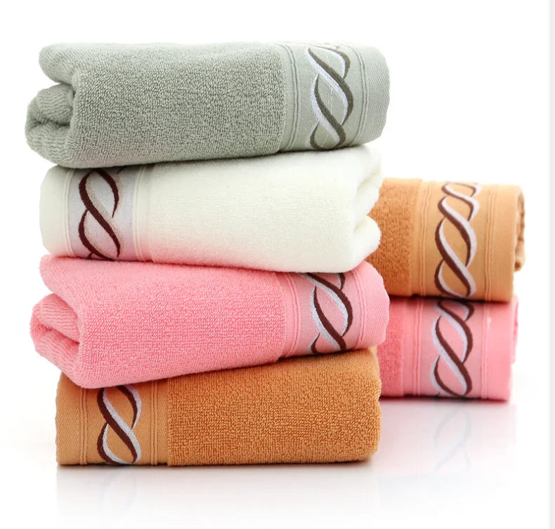 Factory Wholesale New Style Plain Heavy Combed Cotton Bath and Face Towel 100% Cotton