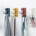 Creative Nordic Kitchen Bathroom Wall-Mounted Strong Hook Self-Adhesive Key Storage Organizer Rotating Hook for Jewelry Tools
