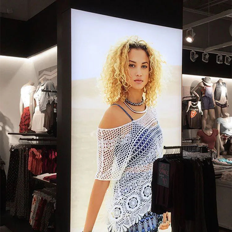 Display Set Frame Aluminium Fabrics Led Advertising Life Sized Poster Light Box Sign Lightbox