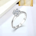 Wholesale Custom Design 925 Sterling Silver Ring With 3A Cz Rhodium Plated Engagement Ring