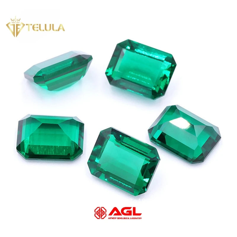 Loose Gemstone Colombia Gemstone Emerald Cut Loose Lab Grown Zambian Emeralds Gemstones