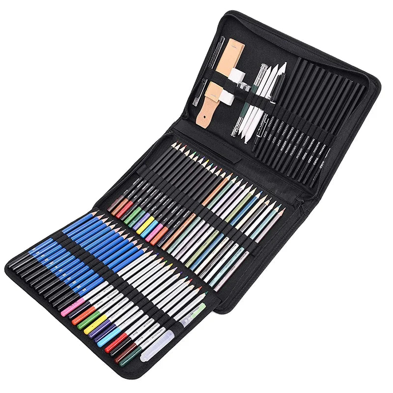 Bview Art Professional 71pcs Drawing Kit Sketch Pencil Art Set for Artists and Adults
