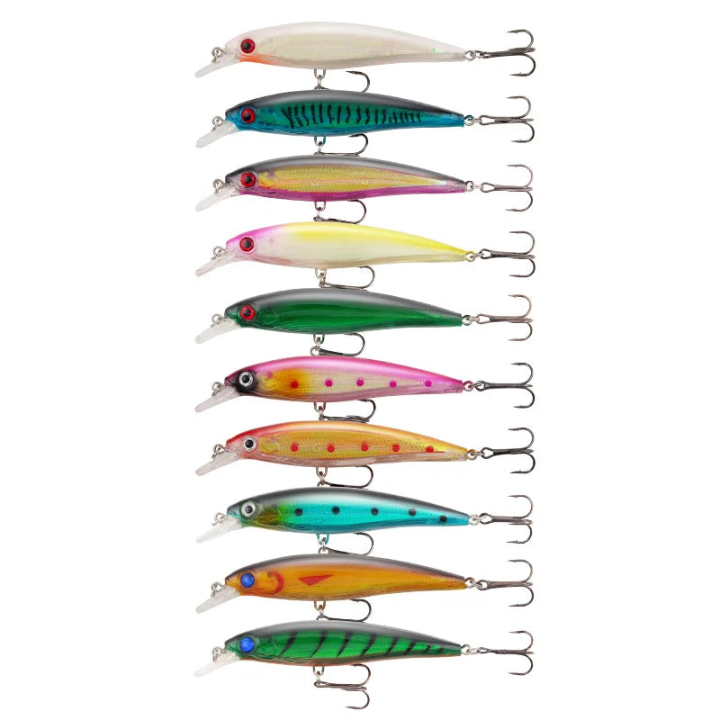 Minnow Lures Ring Beads 11.2cm/13.2g Strengthen Sanben Hook Attack Alice Mouth Baits