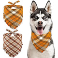 2 Packs Classic Summer Winter Spring Pet Triangle Plaid Adjustable Custom Eco-Friendly Cotton Bandanas Towel Dog Scarf